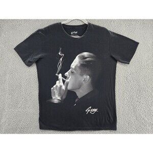G-Eazy Shirt Mens Large Black Smoking Photo Tee Rap Hip Hop Concert Tour Graphic